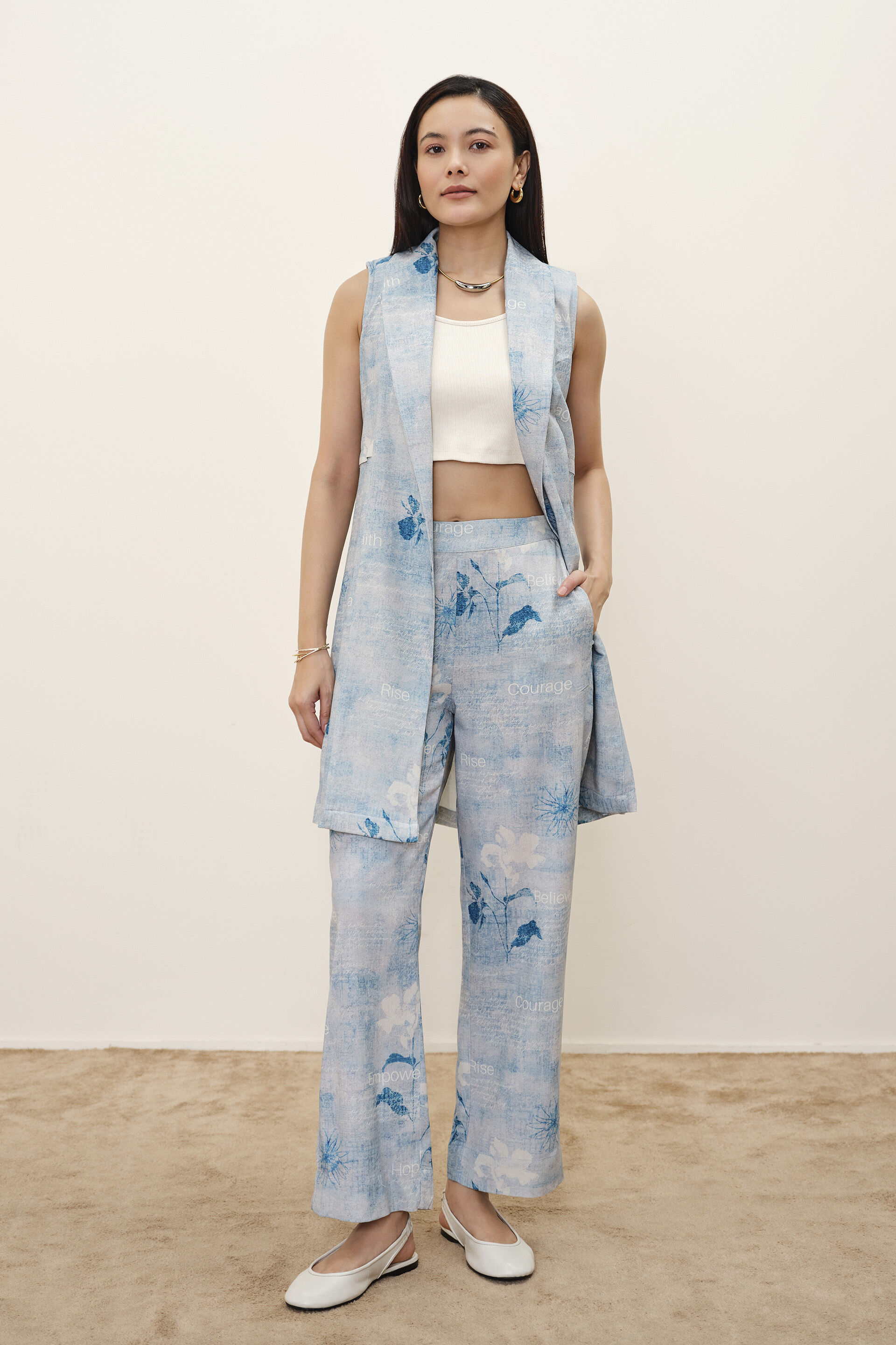 Aqua Affirmation Co-ord Set, Blue, image 4